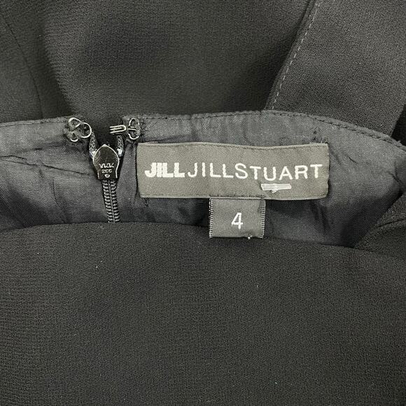 Jill Stuart Square Neck Waist Cut Out Evening Gown Maxi Dress Black Size 4 - Picture 9 of 9